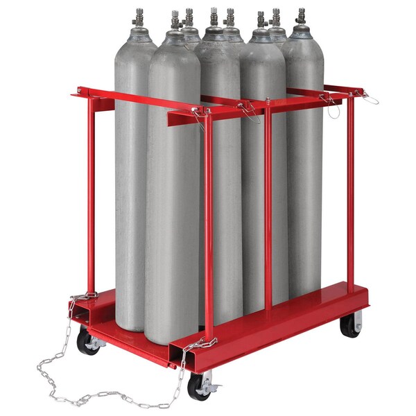 Global Industrial ForkliftableMobile Cylinder Storage Caddy, 8 Cylinders Capacity 270219C - main